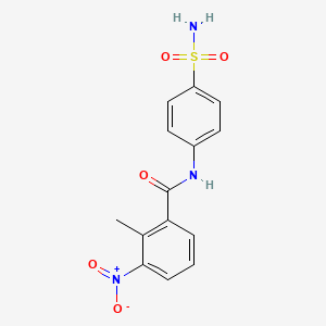 molecular formula C14H13N3O5S B5713539 N-[4-(aminosulfonyl)phenyl]-2-methyl-3-nitrobenzamide 