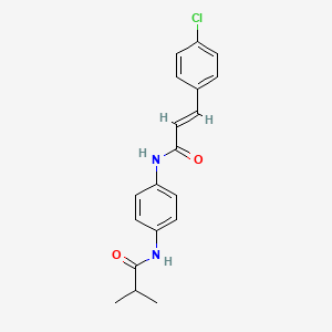 molecular formula C19H19ClN2O2 B5713563 3-(4-chlorophenyl)-N-[4-(isobutyrylamino)phenyl]acrylamide 