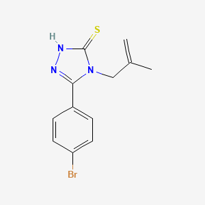 molecular formula C12H12BrN3S B5713568 5-(4-bromophenyl)-4-(2-methyl-2-propen-1-yl)-4H-1,2,4-triazole-3-thiol 