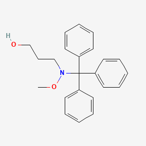 molecular formula C23H25NO2 B571357 3-[Methoxy(triphenylmethyl)amino]propan-1-ol CAS No. 112510-75-5