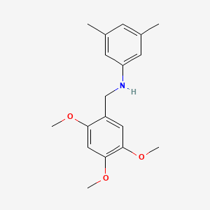 molecular formula C18H23NO3 B5713570 (3,5-dimethylphenyl)(2,4,5-trimethoxybenzyl)amine 