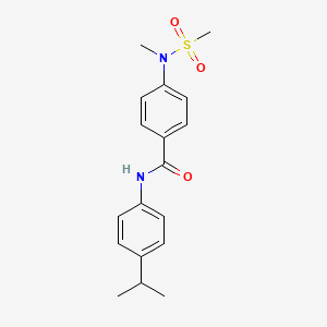 molecular formula C18H22N2O3S B5713573 N-(4-isopropylphenyl)-4-[methyl(methylsulfonyl)amino]benzamide 