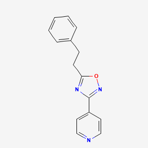 4-[5-(2-phenylethyl)-1,2,4-oxadiazol-3-yl]pyridine