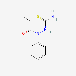 molecular formula C10H13N3OS B5713598 2-phenyl-2-propionylhydrazinecarbothioamide 