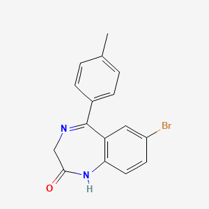 molecular formula C16H13BrN2O B5713603 7-bromo-5-(4-methylphenyl)-1,3-dihydro-2H-1,4-benzodiazepin-2-one 
