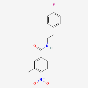 molecular formula C16H15FN2O3 B5713610 N-[2-(4-fluorophenyl)ethyl]-3-methyl-4-nitrobenzamide 