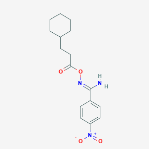 molecular formula C16H21N3O4 B5713619 N'-[(3-cyclohexylpropanoyl)oxy]-4-nitrobenzenecarboximidamide 