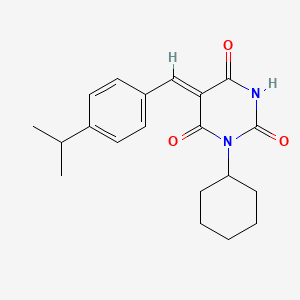 molecular formula C20H24N2O3 B5713622 1-cyclohexyl-5-(4-isopropylbenzylidene)-2,4,6(1H,3H,5H)-pyrimidinetrione 