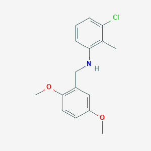 molecular formula C16H18ClNO2 B5713624 (3-chloro-2-methylphenyl)(2,5-dimethoxybenzyl)amine 