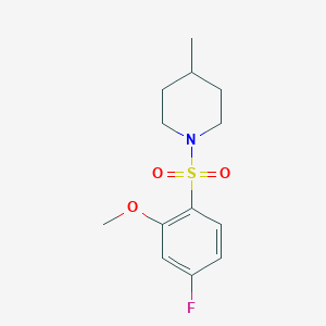 molecular formula C13H18FNO3S B5713628 1-[(4-fluoro-2-methoxyphenyl)sulfonyl]-4-methylpiperidine 