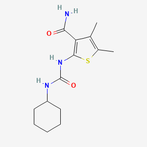 molecular formula C14H21N3O2S B5713630 2-{[(cyclohexylamino)carbonyl]amino}-4,5-dimethyl-3-thiophenecarboxamide 