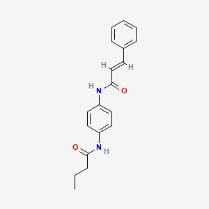 N-[4-(butyrylamino)phenyl]-3-phenylacrylamide