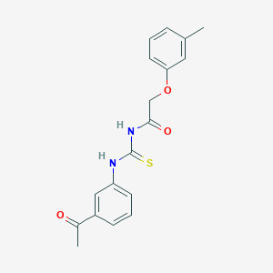 molecular formula C18H18N2O3S B5713645 N-{[(3-acetylphenyl)amino]carbonothioyl}-2-(3-methylphenoxy)acetamide 
