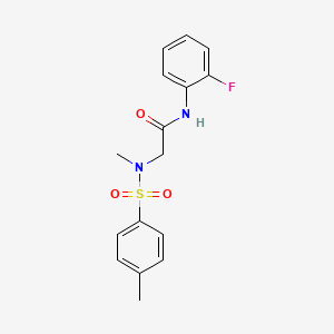molecular formula C16H17FN2O3S B5713648 N~1~-(2-fluorophenyl)-N~2~-methyl-N~2~-[(4-methylphenyl)sulfonyl]glycinamide 