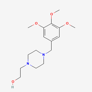 molecular formula C16H26N2O4 B5713682 2-[4-(3,4,5-trimethoxybenzyl)-1-piperazinyl]ethanol 