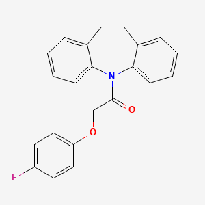 molecular formula C22H18FNO2 B5713692 5-[(4-fluorophenoxy)acetyl]-10,11-dihydro-5H-dibenzo[b,f]azepine 