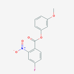 molecular formula C14H10FNO5 B5713703 3-methoxyphenyl 4-fluoro-2-nitrobenzoate 