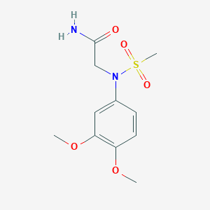 molecular formula C11H16N2O5S B5713718 N~2~-(3,4-dimethoxyphenyl)-N~2~-(methylsulfonyl)glycinamide 