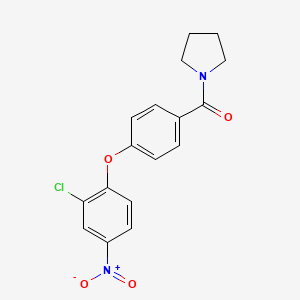 1-[4-(2-chloro-4-nitrophenoxy)benzoyl]pyrrolidine