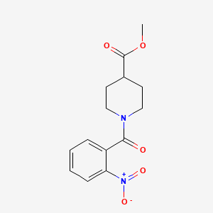 molecular formula C14H16N2O5 B5713749 methyl 1-(2-nitrobenzoyl)-4-piperidinecarboxylate 