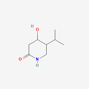 molecular formula C8H15NO2 B571376 4-Hydroxy-5-isopropylpiperidin-2-one CAS No. 117713-48-1