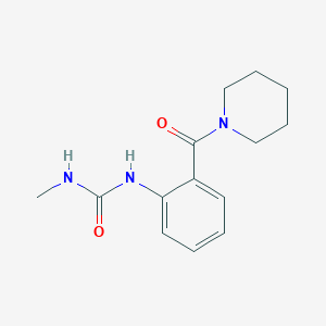 molecular formula C14H19N3O2 B5713760 N-methyl-N'-[2-(1-piperidinylcarbonyl)phenyl]urea 