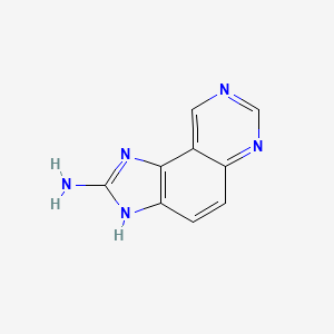 molecular formula C9H7N5 B571377 1H-Imidazo[4,5-f]quinazolin-2-amine CAS No. 117746-95-9