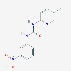 molecular formula C13H12N4O3 B5713786 N-(5-methyl-2-pyridinyl)-N'-(3-nitrophenyl)urea 