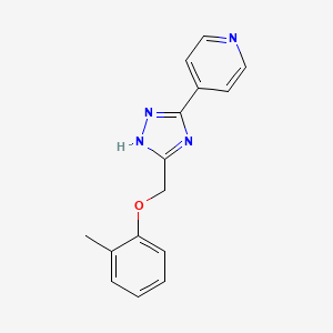 4-{3-[(2-methylphenoxy)methyl]-1H-1,2,4-triazol-5-yl}pyridine