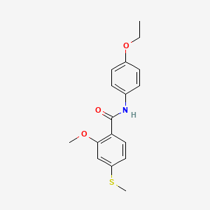 molecular formula C17H19NO3S B5713825 N-(4-ethoxyphenyl)-2-methoxy-4-(methylthio)benzamide 