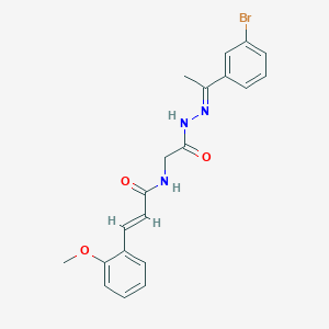 N-(2-{2-[1-(3-bromophenyl)ethylidene]hydrazino}-2-oxoethyl)-3-(2-methoxyphenyl)acrylamide