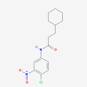 molecular formula C15H19ClN2O3 B5713838 N-(4-chloro-3-nitrophenyl)-3-cyclohexylpropanamide 