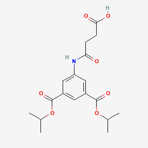 molecular formula C18H23NO7 B5713862 4-{[3,5-bis(isopropoxycarbonyl)phenyl]amino}-4-oxobutanoic acid 