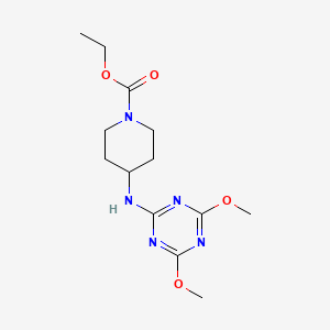 molecular formula C13H21N5O4 B5713891 ethyl 4-[(4,6-dimethoxy-1,3,5-triazin-2-yl)amino]-1-piperidinecarboxylate 