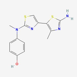 molecular formula C14H14N4OS2 B5713911 4-[(2'-amino-4'-methyl-4,5'-bi-1,3-thiazol-2-yl)(methyl)amino]phenol 