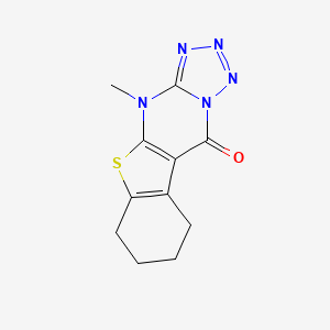 molecular formula C11H11N5OS B5713916 4-methyl-6,7,8,9-tetrahydro[1]benzothieno[2,3-d]tetrazolo[1,5-a]pyrimidin-10(4H)-one 