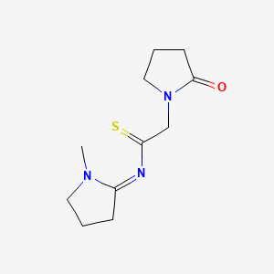 molecular formula C11H17N3OS B5713922 N-(1-methyl-2-pyrrolidinylidene)-2-(2-oxo-1-pyrrolidinyl)ethanethioamide CAS No. 126647-17-4