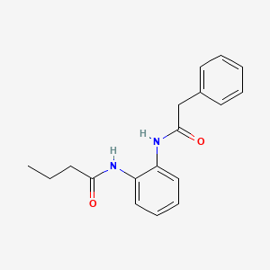 molecular formula C18H20N2O2 B5713923 N-{2-[(2-phenylacetyl)amino]phenyl}butanamide 