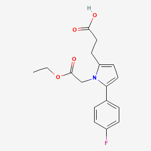 molecular formula C17H18FNO4 B5713940 3-[1-(2-ethoxy-2-oxoethyl)-5-(4-fluorophenyl)-1H-pyrrol-2-yl]propanoic acid 
