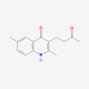 molecular formula C15H17NO2 B5713965 4-(4-hydroxy-2,6-dimethyl-3-quinolinyl)-2-butanone 