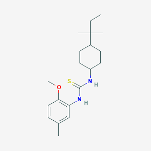 molecular formula C20H32N2OS B5713968 N-[4-(1,1-dimethylpropyl)cyclohexyl]-N'-(2-methoxy-5-methylphenyl)thiourea 