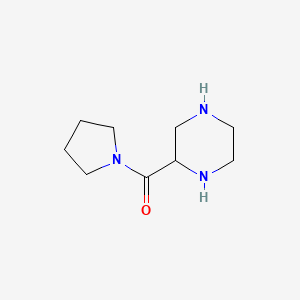 molecular formula C9H17N3O B571397 (Piperazin-2-yl)(pyrrolidin-1-yl)methanone CAS No. 123866-43-3