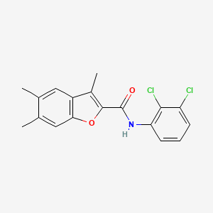molecular formula C18H15Cl2NO2 B5713975 N-(2,3-dichlorophenyl)-3,5,6-trimethyl-1-benzofuran-2-carboxamide 