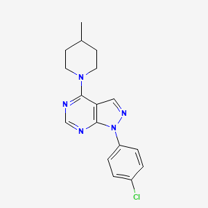 molecular formula C17H18ClN5 B5713998 1-(4-chlorophenyl)-4-(4-methyl-1-piperidinyl)-1H-pyrazolo[3,4-d]pyrimidine 
