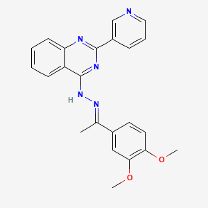 molecular formula C23H21N5O2 B5714008 1-(3,4-dimethoxyphenyl)ethanone [2-(3-pyridinyl)-4-quinazolinyl]hydrazone 