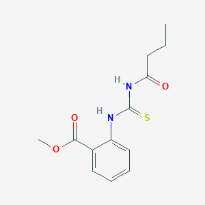 molecular formula C13H16N2O3S B5714013 methyl 2-{[(butyrylamino)carbonothioyl]amino}benzoate 