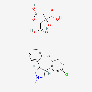 molecular formula C23H24ClNO8 B571402 Asenapine Citrate CAS No. 1411867-74-7