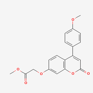 molecular formula C19H16O6 B5714049 methyl {[4-(4-methoxyphenyl)-2-oxo-2H-chromen-7-yl]oxy}acetate 