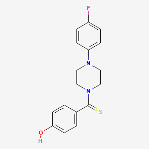 molecular formula C17H17FN2OS B5714055 4-{[4-(4-fluorophenyl)-1-piperazinyl]carbonothioyl}phenol 