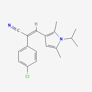 molecular formula C18H19ClN2 B5714058 2-(4-chlorophenyl)-3-(1-isopropyl-2,5-dimethyl-1H-pyrrol-3-yl)acrylonitrile 